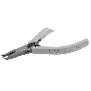Angled nose cutting pliers