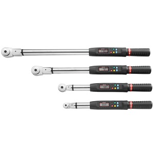 Electronic torque wrenches and adapters