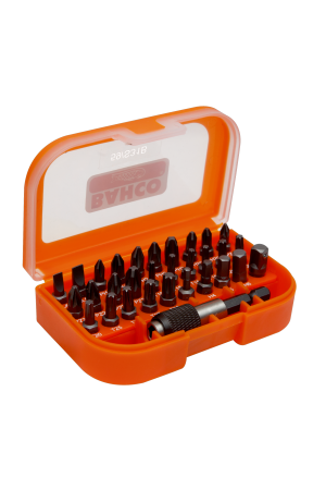 31pcs bits set for slotted, phillips, pozidriv, torx® and hexagon screws