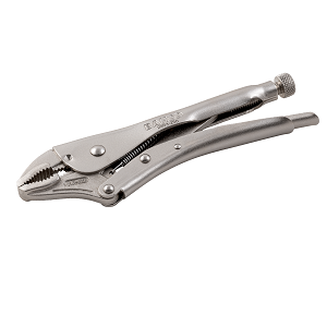 Self grip plier, curved jaws without cutter