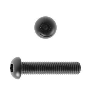 Button Head Socket, ANSI B18.3, UNC, High Tensile Steel ASTM F835, Self Coloured, Full Thread
