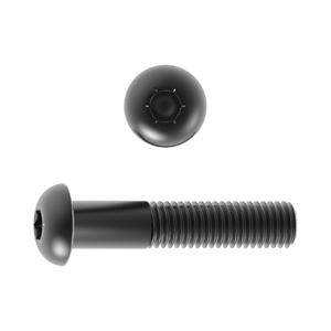 Button Head Socket, ANSI B18.3, UNC, High Tensile Steel ASTM F835, Self Coloured, Partial Thread