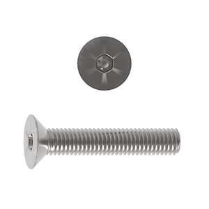 Countersunk Socket, ANSI B18.3, UNF, Stainless Steel Grade A2/304, Full Thread