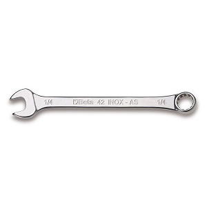 42INOX-AS Combination wrenches, open and offset ring ends, made of stainless steel