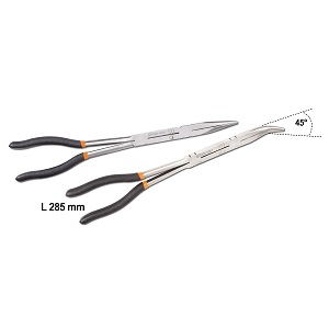1009L/DP-S2 Set of 2 extra-long, knurled double swivel nose pliers