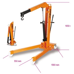 3025 Folding hydraulic crane with dual effect pump