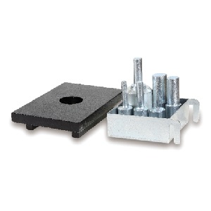 3027/KP Set of pin punches and plate for press item 3027