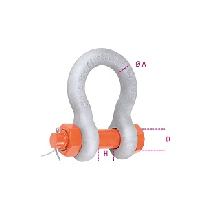 8031R Bow shackles with safety bolt