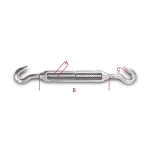 8207 Hook and hook turnbuckle AISI 316