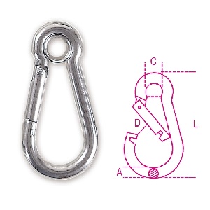 8274A Ring Carabine Hooks AISI 316