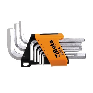 96C/AS/SC9 Set of 9 Offset hexagon key wrenches, chrome-plated