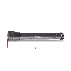 1834PS High-brightness LED torch, made of sturdy, anodized aluminium, up to 300 lumens