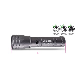 1834PM High-brightness LED torch, made of sturdy, anodized aluminium, up to 350 lumens