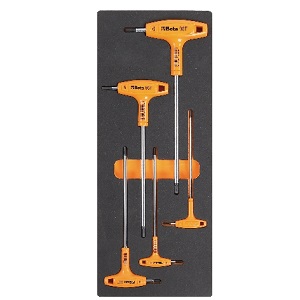 M52 Offset hexagon key wrenches in soft thermoformed tray
