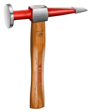 Hammer with round flat face and straight pein
