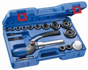 Dual-position hydraulic driver and PG size hole punch set