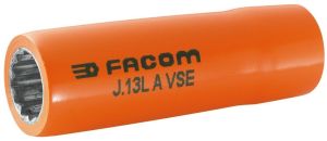J.LAVSE - VSE series 1,000 Volt insulated long 12-point 3/8" sockets