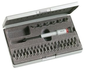 Micro-Tech® 26-tool set - socket holder + bits + sockets