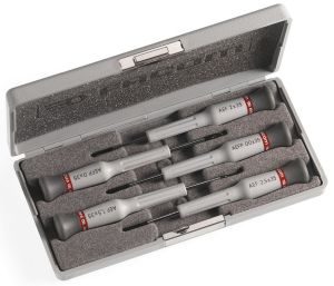 Micro-Tech® 5-piece screwdriver set slotted head - Phillips®