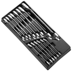 467R - Module of 14 metric open end combined ratchets in thermoformed tray