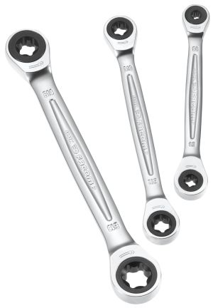 Set of 3 socket wrenches