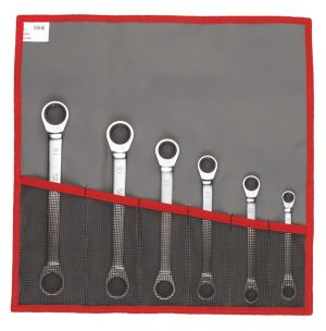 64 - Sets of metric and inch straight ratchet ring wrenches