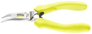 Short half-round nose pliers with offcut retainer - FLUO