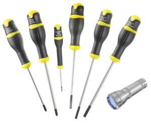Set of 6 PROTWIST® screwdrivers - FLUO + 1 12-LED UV lamp-ANP.J6F