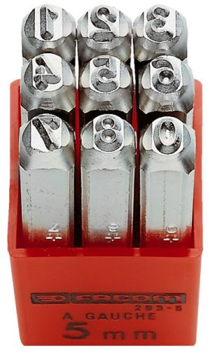 293A - Set of 9 digit punches