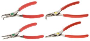 Set of 4 straight and 90° angled nose circlip® pliers - 18 to 60 mm
