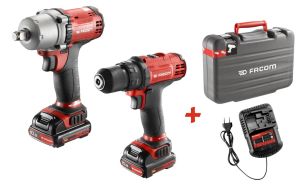 Duopack 10.8v - 1/2" compact cordless impact wrench + Cordless drill 10 mm