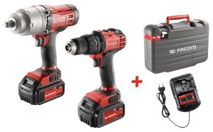 Duopack 18v - 1/2" cordless impact wrench + Cordless drill 13 mm