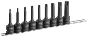 9-piece set of 1/2" drive Torx® impact sockets on rack