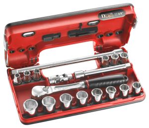 18-piece DBOX set of 6-point 3/8" sockets - JL.DBOX1