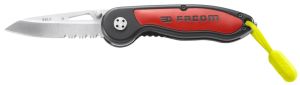 Lock-back knife with bi-material handle - RFID