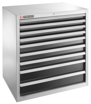 Heavy-duty industrial unit with 9 drawers