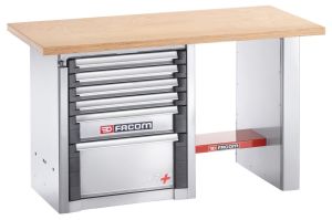 Heavy-duty workbench 1.5 m - 6 drawers