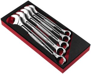 5 OGV® combination wrenches sizes 27 to 22 and 34 mm in foam tray