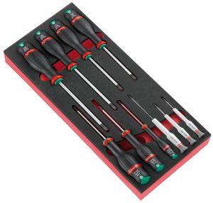 7 Protwist® and 3 Micro-Tech® screwdrivers set in foam tray