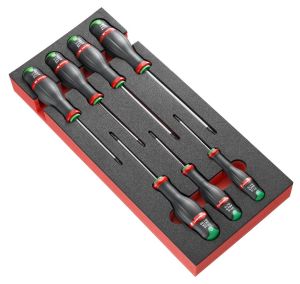 7 Protwist® Resistorx® screwdrivers set size 10 to 40 in foam tray