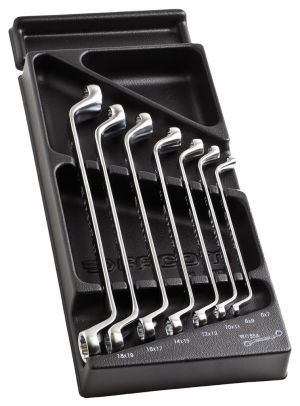 7 offset-ring wrenches module, 6 to 19 mm