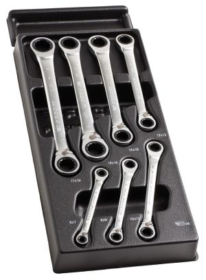 7-piece 12-point 15° head ring wrench module