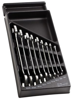 9 open-end wrenches module, 6 to 24 mm
