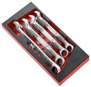 Foam module of 4 ratchet combination wrenches 21 to 27 MM - SLS