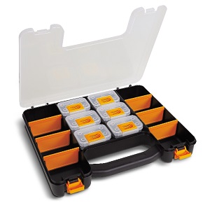2080/V6 Organizer tool case with 6 removable tote-trays and adjustable partitions