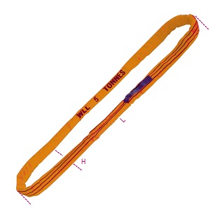 8179A Lifting round slings, orange, 10 t, high-tenacity polyester (PES) belt