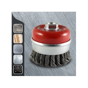 Twisted Knot Steel Wire Cup Brush