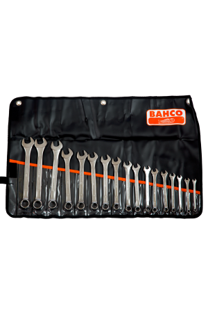 Set of 17 Metric Combination Wrenches in Roll Bag