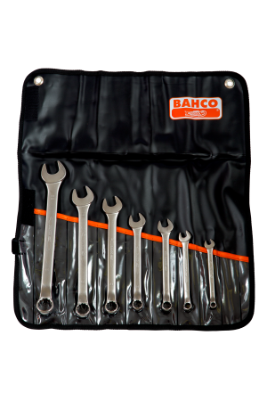 Set of 7 Metric Offset Combination Wrenches with Chrome Finish