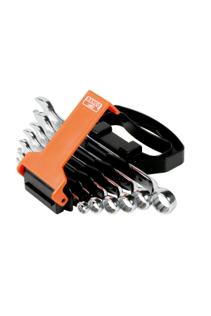 Set of 6 Metric Offset Combination Wrenches with Chrome Finish